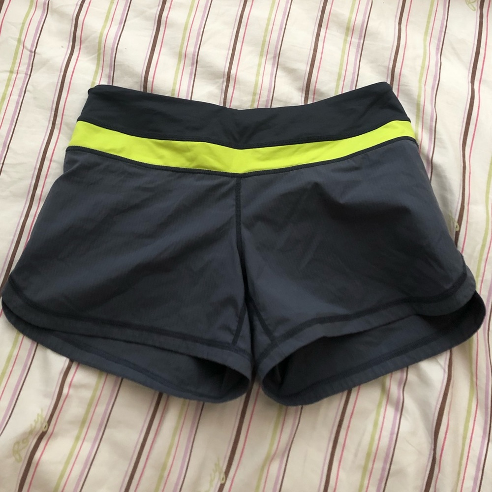Lululemon Grey and Green shorts